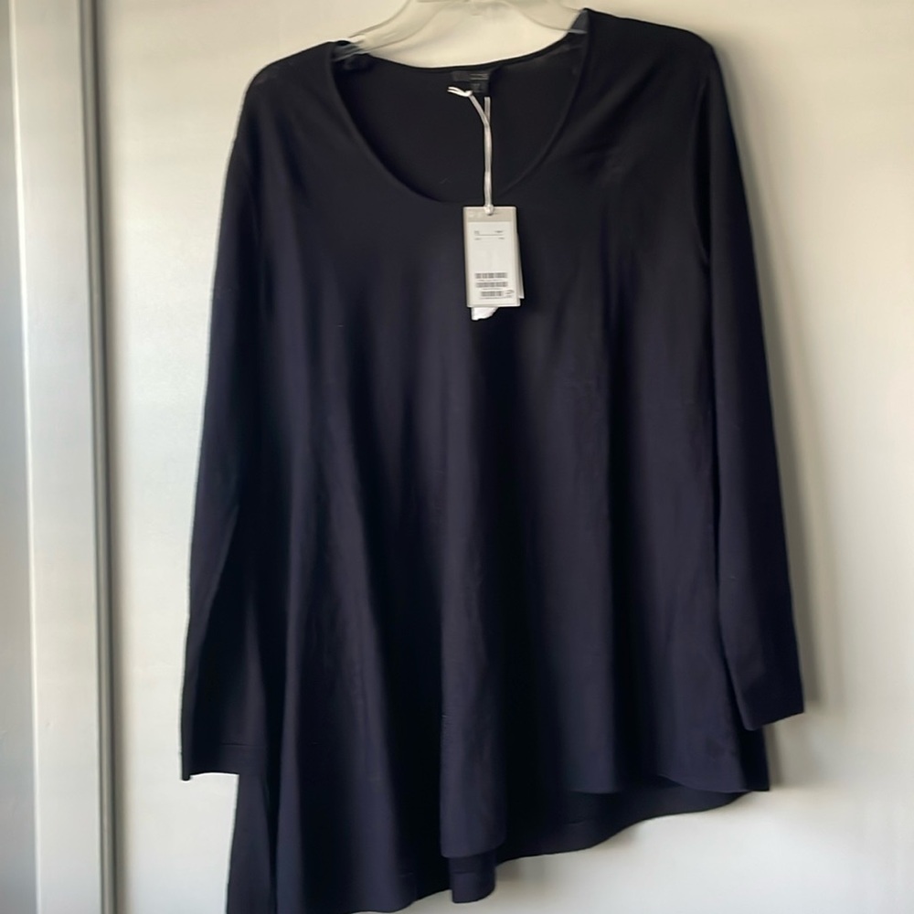 COS Asymmetric wool Long Sleeve Top